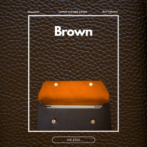 Brown Laptop Leather Cover by Claremont