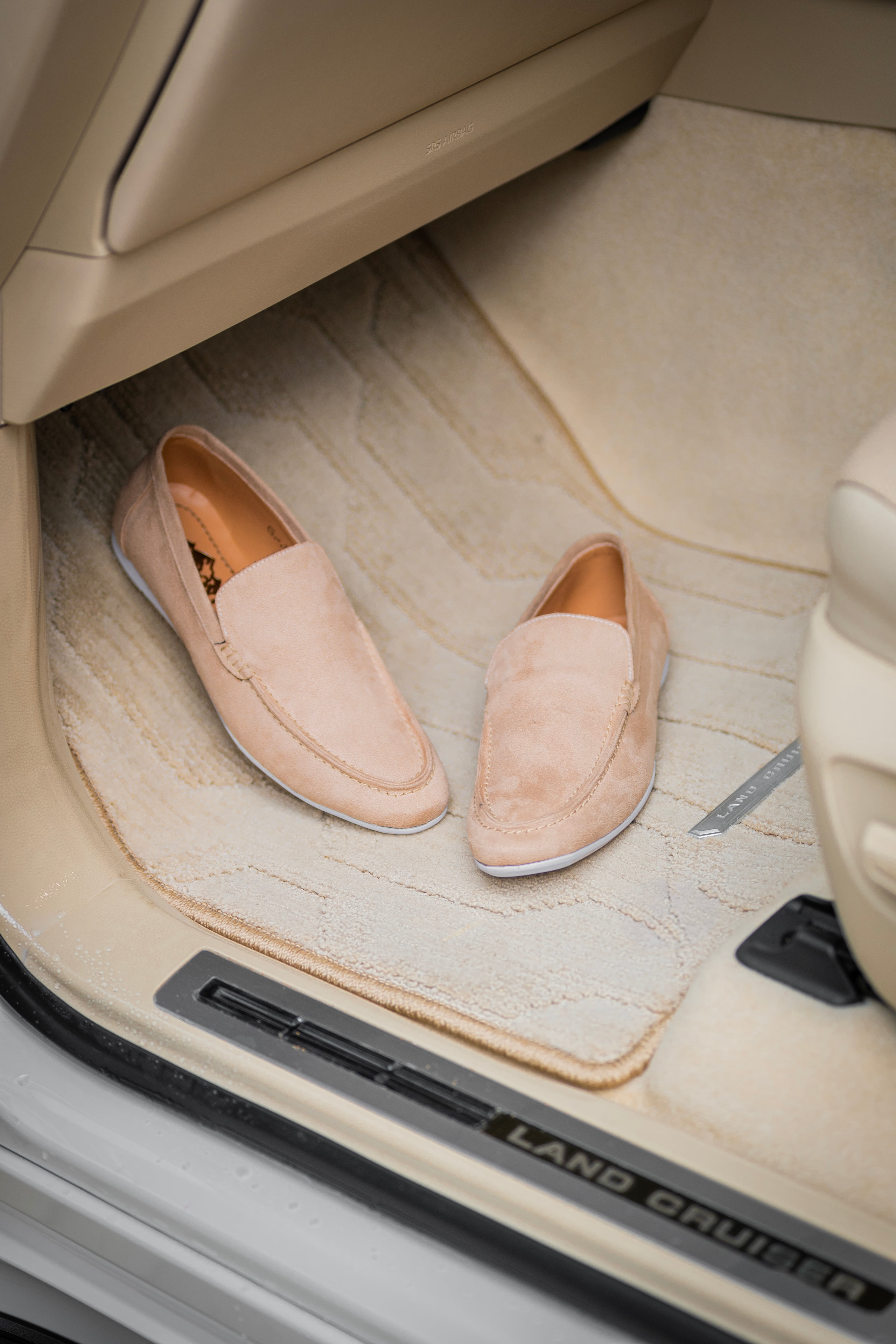 Suade Loafers - Beige Cream