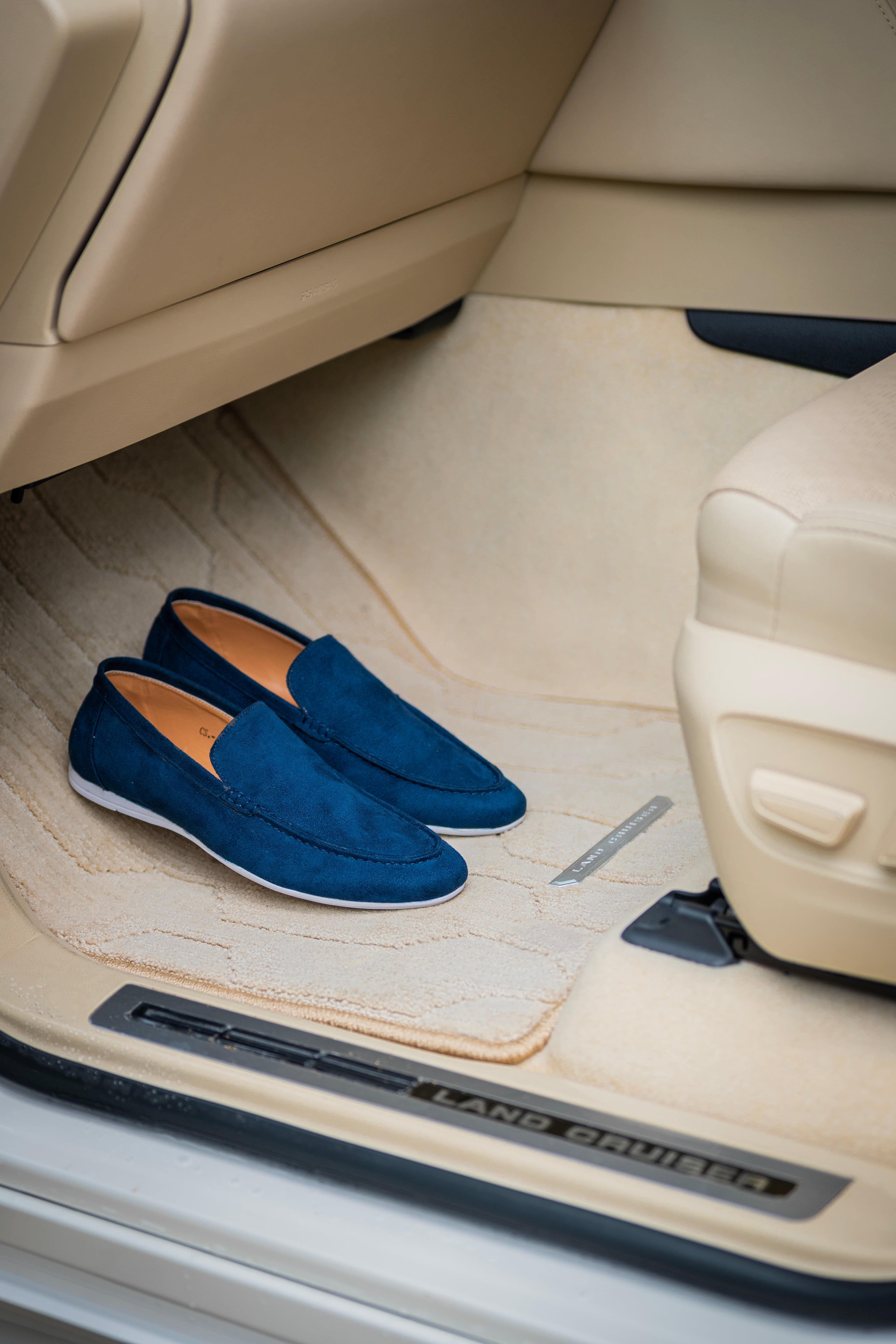 Suade Loafers - Navy Blue