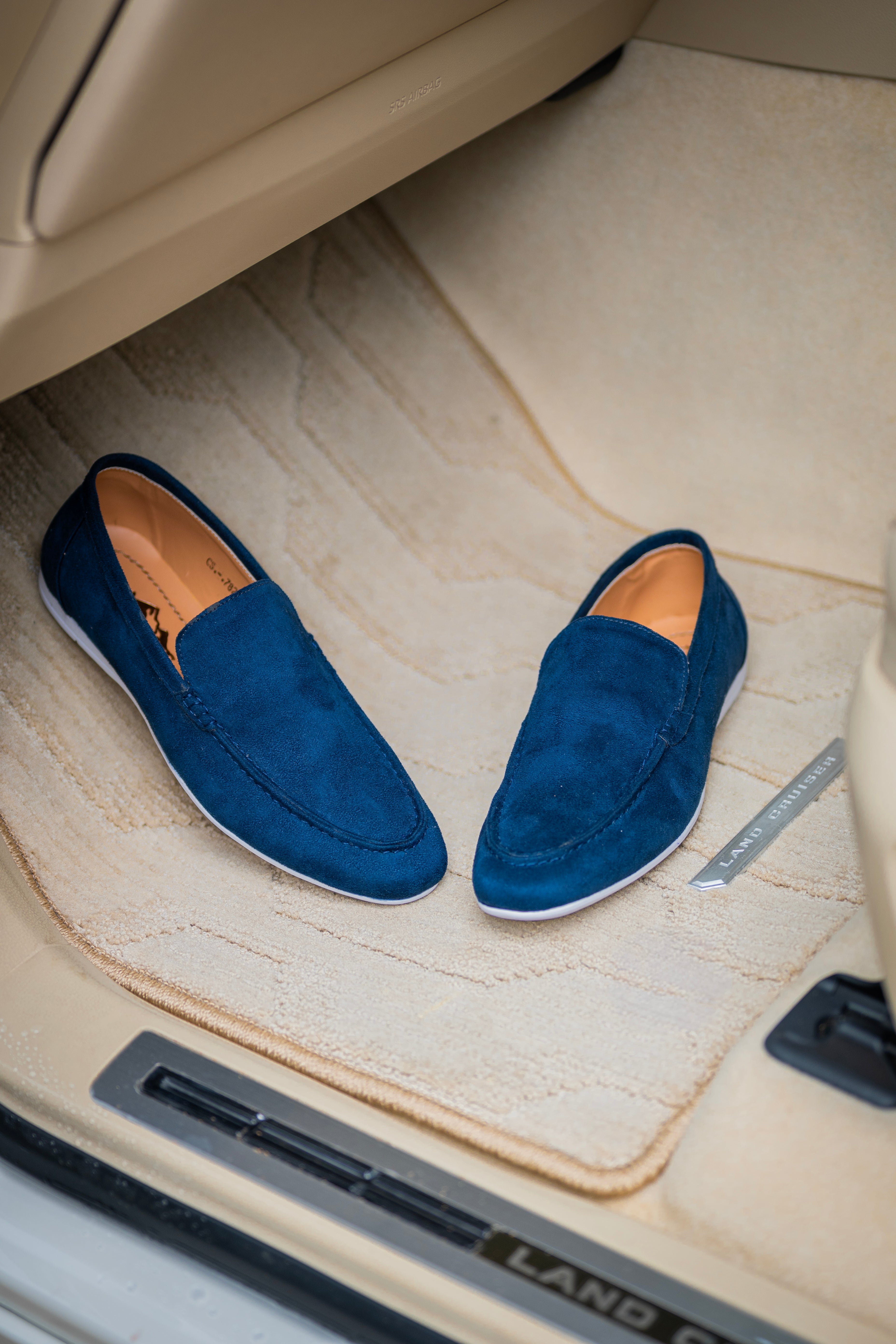Suade Loafers - Navy Blue