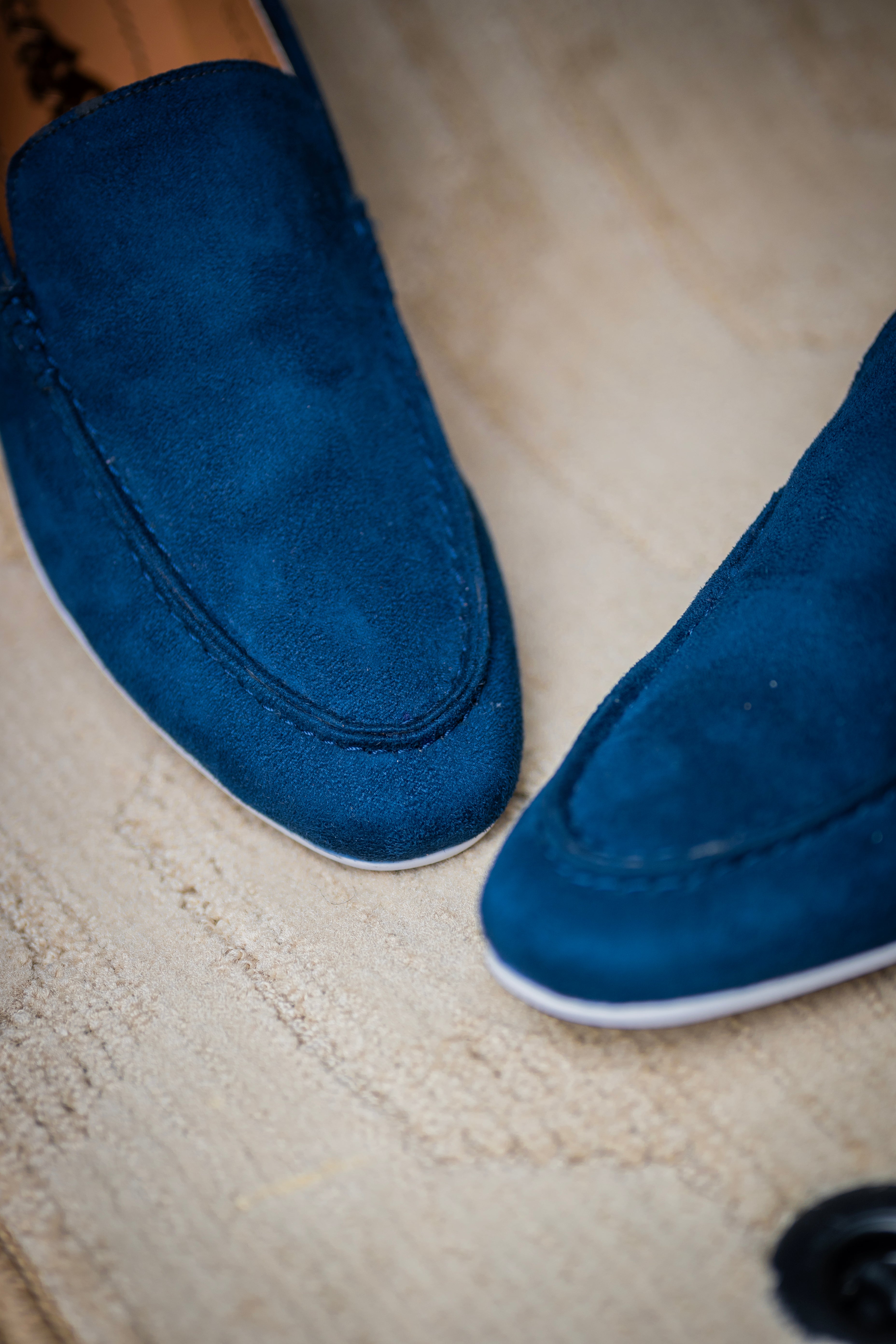 Suade Loafers - Navy Blue