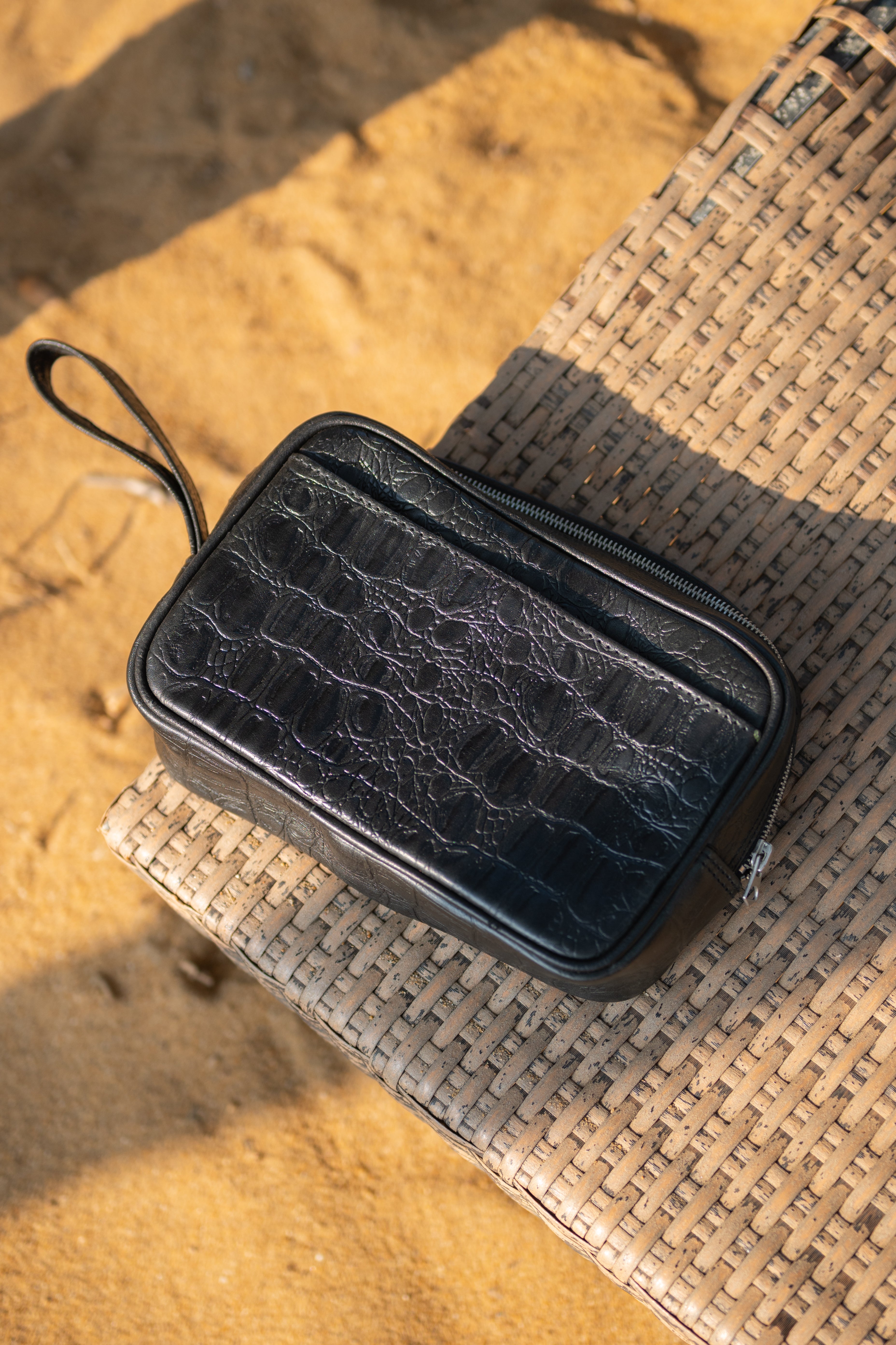 Leather pouch - Midnight Black